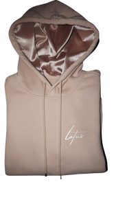 Champagne Satin Hoodie Lotus The Label