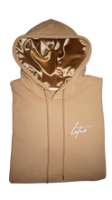 Load image into Gallery viewer, Tan Satin Hoodie
